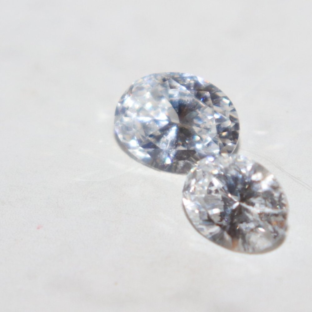 💎 Loose Cubic Zirconia Stones – Set of 2  ✨